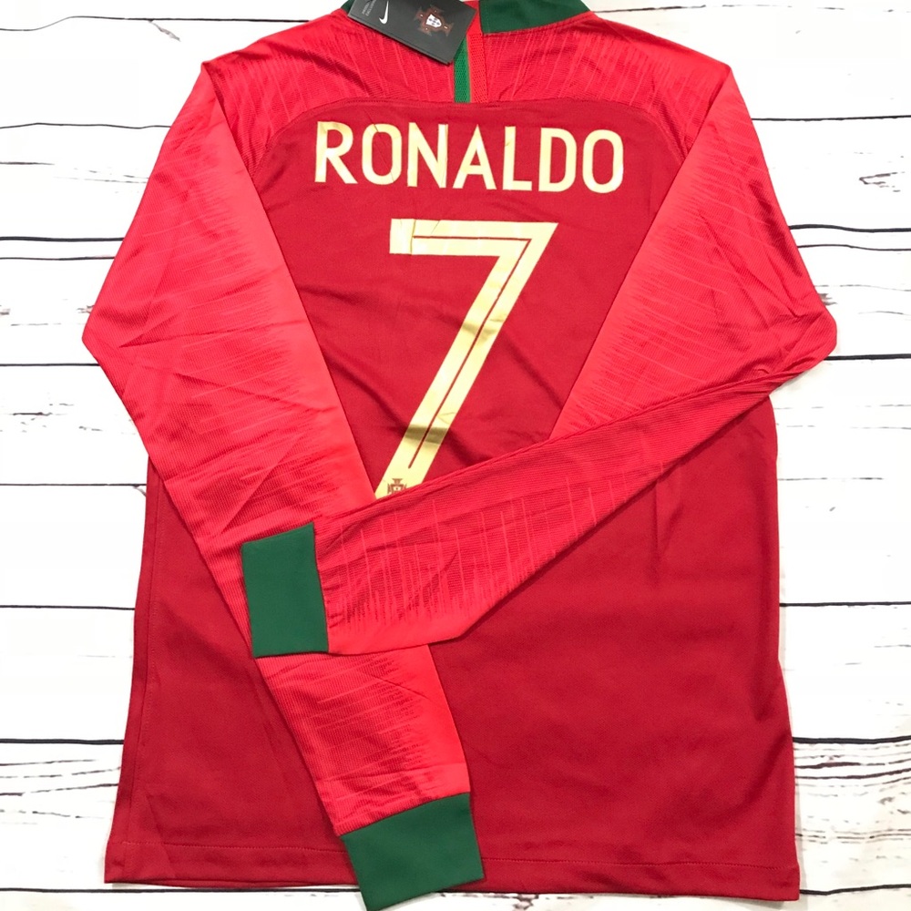 Portugal Ronaldo Men’s Home Red Long Sleeve Jersey